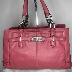 ❌SOLD❌ Coach Pink Leather Tote Bag